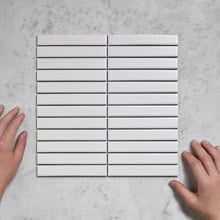 Scout Matte White Kit Kat Ceramic Mosaic Tile